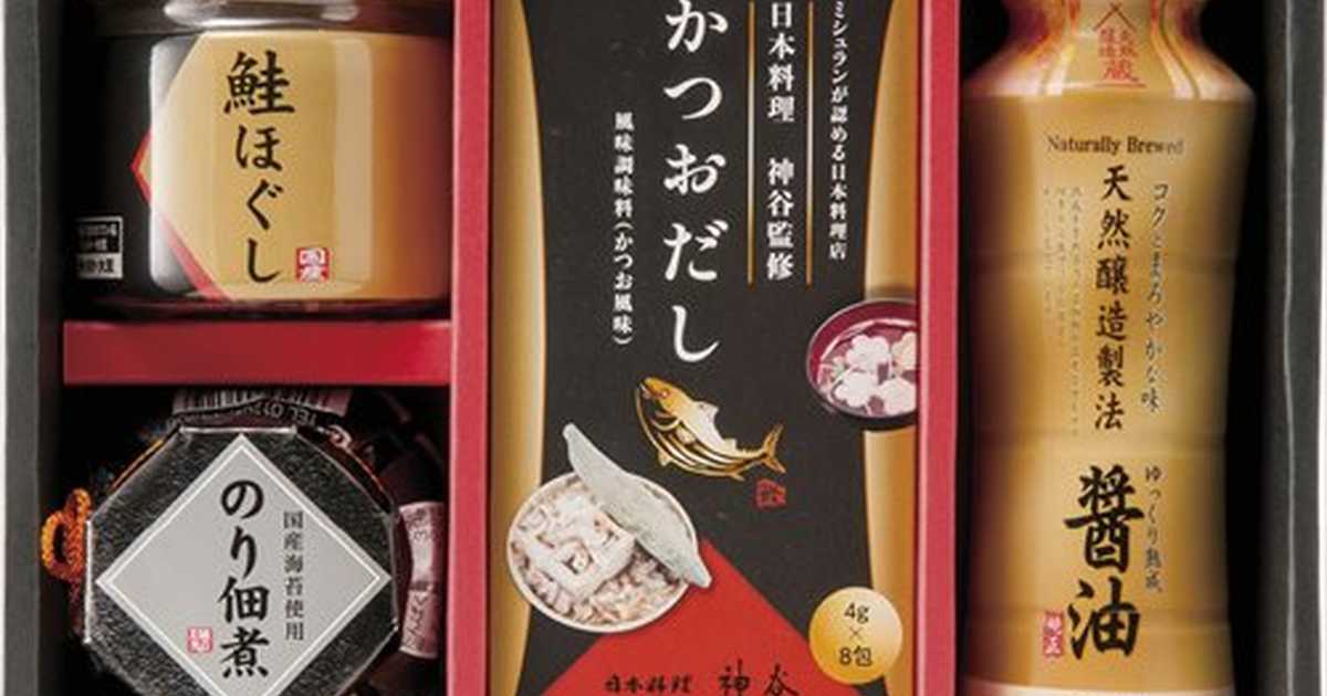 4点セットのプレゼント・ギフト通販　market　cocoiro　和の調味料詰合せ　Gift　Anny（アニー）