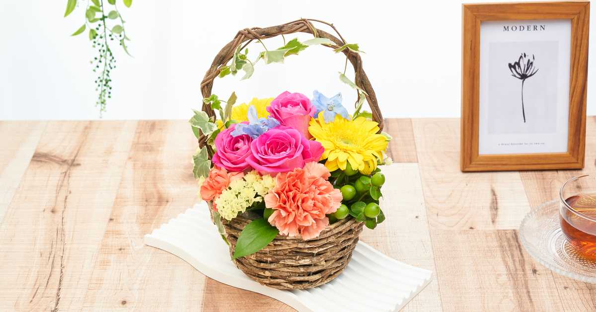Anny　Anny（アニー）　flowers　バラとガーベラのガーデンアレンジメント〜Sサイズ〜のプレゼント・ギフト通販