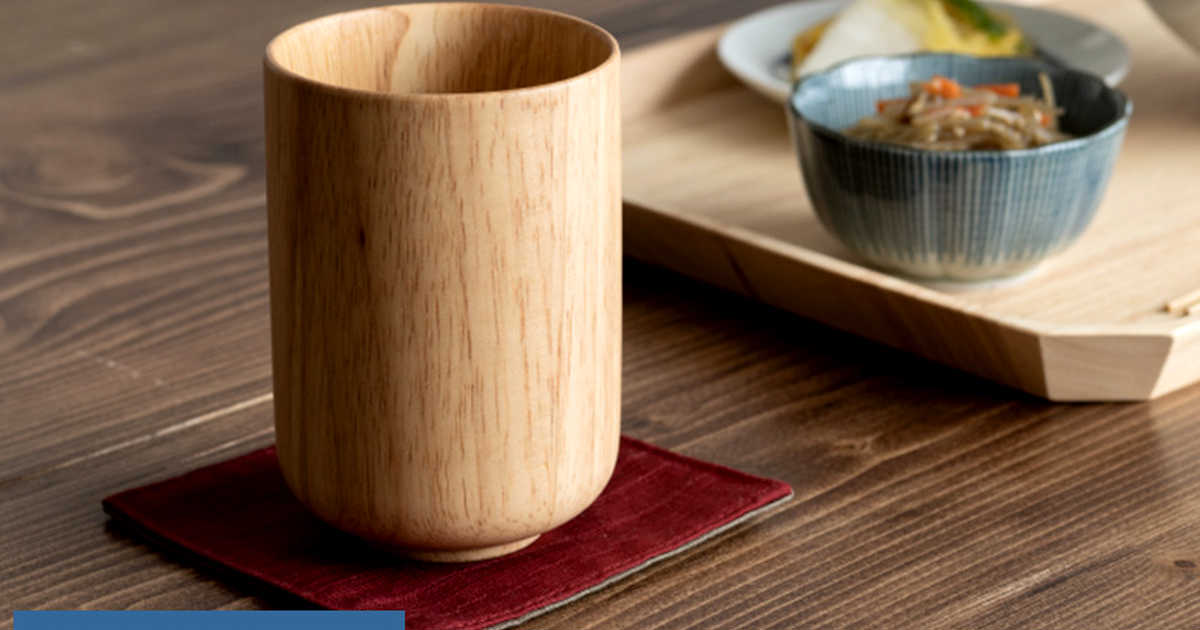 taffeta　日本製　木製カップ　やさしい口当たり　Lifeit　ラバーウッド　コップ　大丸　木製　軽量　Anny（アニー）