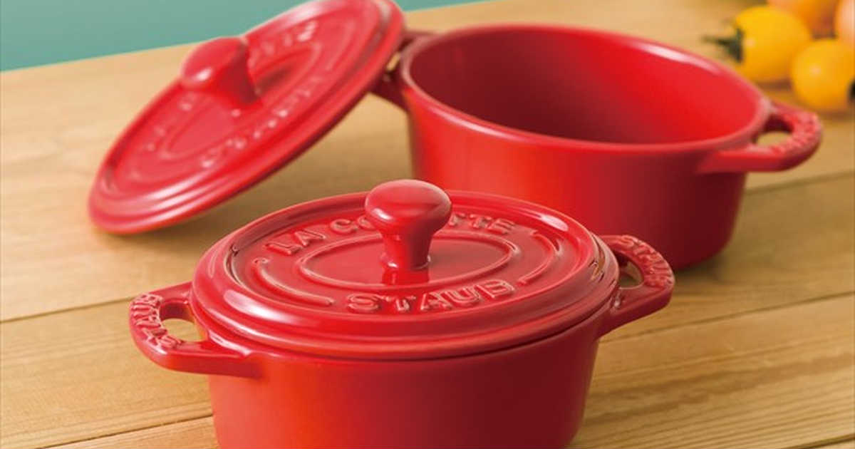 【花】STAUB ストウブ レッド 20cm 両手鍋 花様専用】STAUB ストウブ レッド 20cm 両手鍋