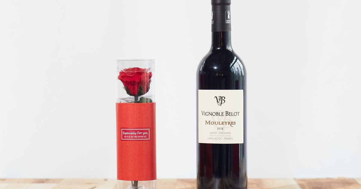ワイン＆ギフト　赤ワインとプリザーブドフラワーのギフトセットのプレゼント・ギフト通販　Origin　GOURMET　Anny（アニー）