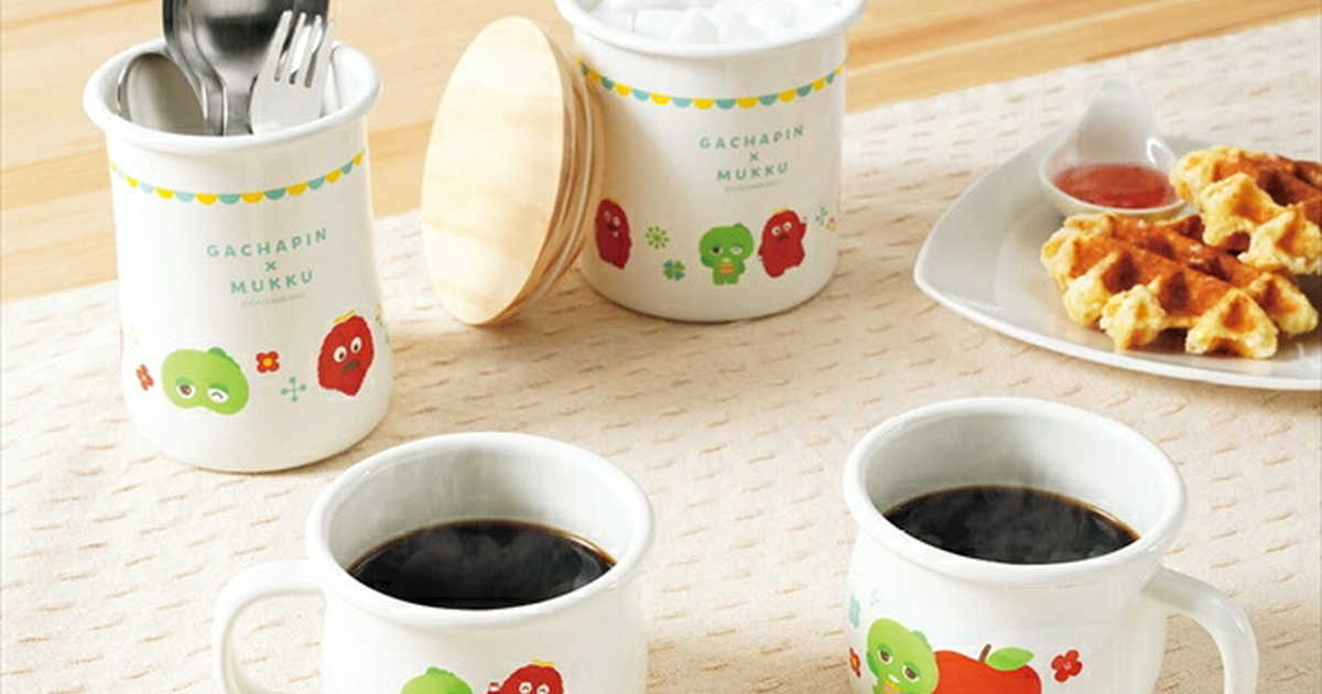 cocoiro Gift market 「ガチャピン・ムック」ホーローマグカップ 