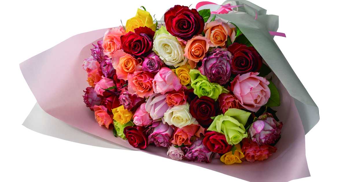 アデリー　バラ花束　ミックス　４４本のプレゼント・ギフト通販　Anny（アニー）