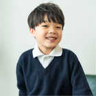 アルカディアルカ arcadiarca カシミヤ100% キッズVネックセーター[120cm～160cm]