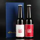紅白ラベルビールの詰め合わせ(アンバースワンエール・こしひかり仕込み)