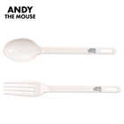 ねずみのANDY デザートスプーン＆フォークセット