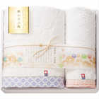 和布小紋　今治タオルセット　バスタオル１P＆フェイスタオル１P WFK-026A-PU