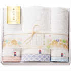和布小紋　今治タオルセット　バスタオル１P＆フェイスタオル２P WFK-030-PU