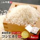 米 新潟県 魚沼産または佐渡産など コシヒカリ 1.5合(225g)×4袋セット
