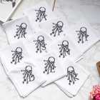 刺繍ハンカチ キーチェーン