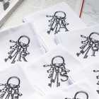 刺繍ハンカチ キーチェーン