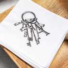 刺繍ハンカチ キーチェーン