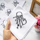 刺繍ハンカチ キーチェーン