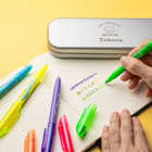 名入れペンケース付 こすると消える PILOT フリクションライト 蛍光ペン 6本セット [通常カラー]