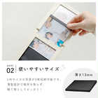 名入れ リサイクルレザー ツインフォトフレーム[2面/L版]