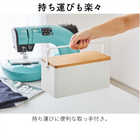 天然木の蓋付き裁縫箱