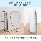 TWINBIRD ツインバード マイナスイオン発生空気清浄機 AC-D358PW