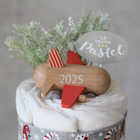 【クリスマス限定】2025年ロゴ入りminijet付2段おむつケーキ