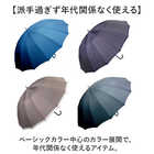 16本骨 メンズ長傘 65cm