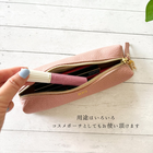 【名入れ】本革ペンケース パールイニシャルチャーム付き