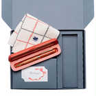 名入れ Pubre 木製ボールペン ＆ POLO ハンカチ セット | ［ボールペン］ローズウッド / ［タオル］ベージュ