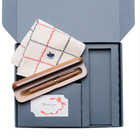 名入れ Pubre 木製ボールペン ＆ POLO ハンカチ セット | ［ボールペン］ウォールナット / ［タオル］ベージュ