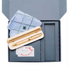 名入れ Pubre 木製ボールペン ＆ POLO ハンカチ セット | ［ボールペン］メープル / ［タオル］ブルー