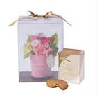 プリザーブドフラワー と GODIVA（ゴディバ）の ラングドシャ クッキー 4枚入 セット | プリザーブドフラワー［ローズピンク］セット