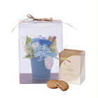 プリザーブドフラワー と GODIVA（ゴディバ）の ラングドシャ クッキー 4枚入 セット | プリザーブドフラワー［ブルー］セット