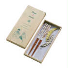 名入れ 若狭塗 夫婦箸 カトラリーレスト&箸置き 桐箱入り ギフトセット | ルッコラ + ペリドット