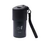 名入れ ボトルインボトル [イニシャル・ネーム デザイン] | 6.ブラック（ストラップタイプ）