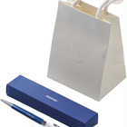 名入れ SWAROVSKI スワロフスキー ボールペン ショッパー付 | （ショッパー）ホワイト×（ボールペン）ダークブルー