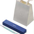 名入れ SWAROVSKI スワロフスキー ボールペン ショッパー付 | （ショッパー）ホワイト×（ボールペン）ライトグリーン