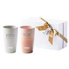 【名入れ】THERMOSタンブラーペアセット 340ml | (A)アッシュグレー×(B)ローズベージュ
