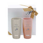 名入れ サーモス 長寿祝い向け 真空断熱タンブラー ペアセット［JDM-420］ | （A）アッシュグレー×（B）ローズベージュ