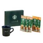 美濃焼 名入れマグカップ＆スターバックスプレミアムミックスギフトセット[食洗器対応] | ネイビー