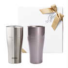 名入れ THERMOS サーモス ペアタンブラー 420ml [食洗器対応] | (A)シルバー×(B)カカオ