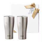 名入れ THERMOS サーモス ペアタンブラー 420ml [食洗器対応] | (A)シルバー×(B)シルバー
