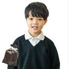 アルカディアルカ arcadiarca カシミヤ100% キッズVネックセーター[120cm～160cm] | 120cm / ブラック