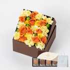 【送料無料】BOXアレンジメントとGODIVAクッキーセット[GODIVAショッパー付き] | シトリン（イエロー）