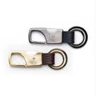 ペア 名入れ カラビナ キーリング（スクエア型）[BOX付き] | (A)ブラック＆(B)ゴールド