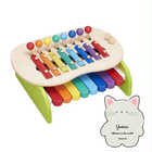 名入れ エド・インター  森のメロディーメーカー | [本体]カラフル/[プレート]ねこ