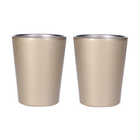 名入れ ペア ステンレスサーモタンブラー 360ml [ギフトボックス付き] | (a)ゴールド×(b)ゴールド