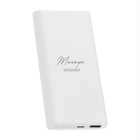 名入れ ワイヤレス充電機能付き 2in1 モバイルバッテリー 10000mAh [Qi規格/2台同時充電] | ホワイト