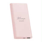 名入れ ワイヤレス充電機能付き 2in1 モバイルバッテリー 10000mAh [Qi規格/2台同時充電] | スモークピンク