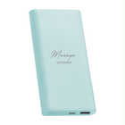 名入れ ワイヤレス充電機能付き 2in1 モバイルバッテリー 10000mAh [Qi規格/2台同時充電] | スモークブルー