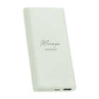 名入れ ワイヤレス充電機能付き 2in1 モバイルバッテリー 10000mAh [Qi規格/2台同時充電] | オリーブ