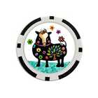 【12デザインから選べる】おしゃれ 動物デザイン ゴルフマーカー 大きめ(クリップ付き) | 柄 | A:ウシ(087)