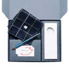 名入れ ジェットストリーム ＆ POLO ハンカチ ギフトセット  | 【ペン】ティールブルー×【ハンカチ】ネイビー