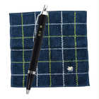 【名入れ】POLO タオルハンカチとPARKERボールペンのギフトセット | ［IM］ブラック×シルバー / ［POLO］ネイビー